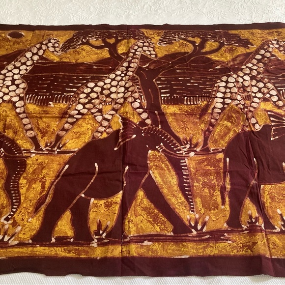 African wax print handmade batik fabric wall hangings lot of 3 - 33” x 45” - Picture 5 of 14